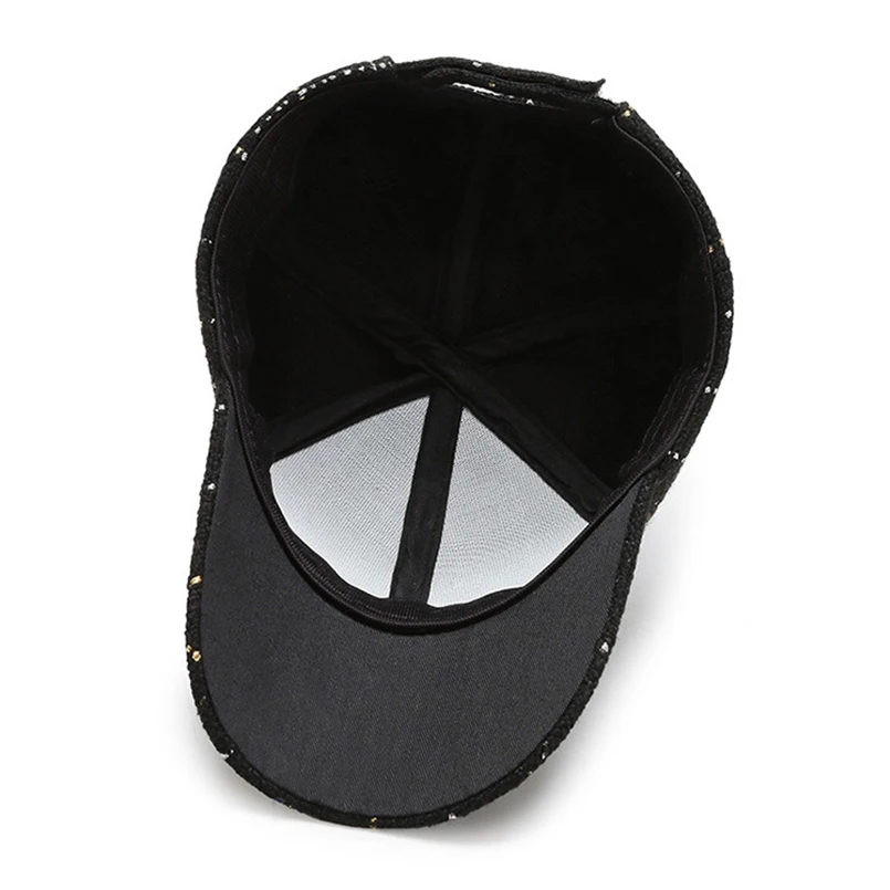 2021 New Women Pom Pom Cap Baseball Hat Plaid Hat Hair Ball Cap for Women Fashion Hipster Hat Luxury Snapback Hats Baseball Caps