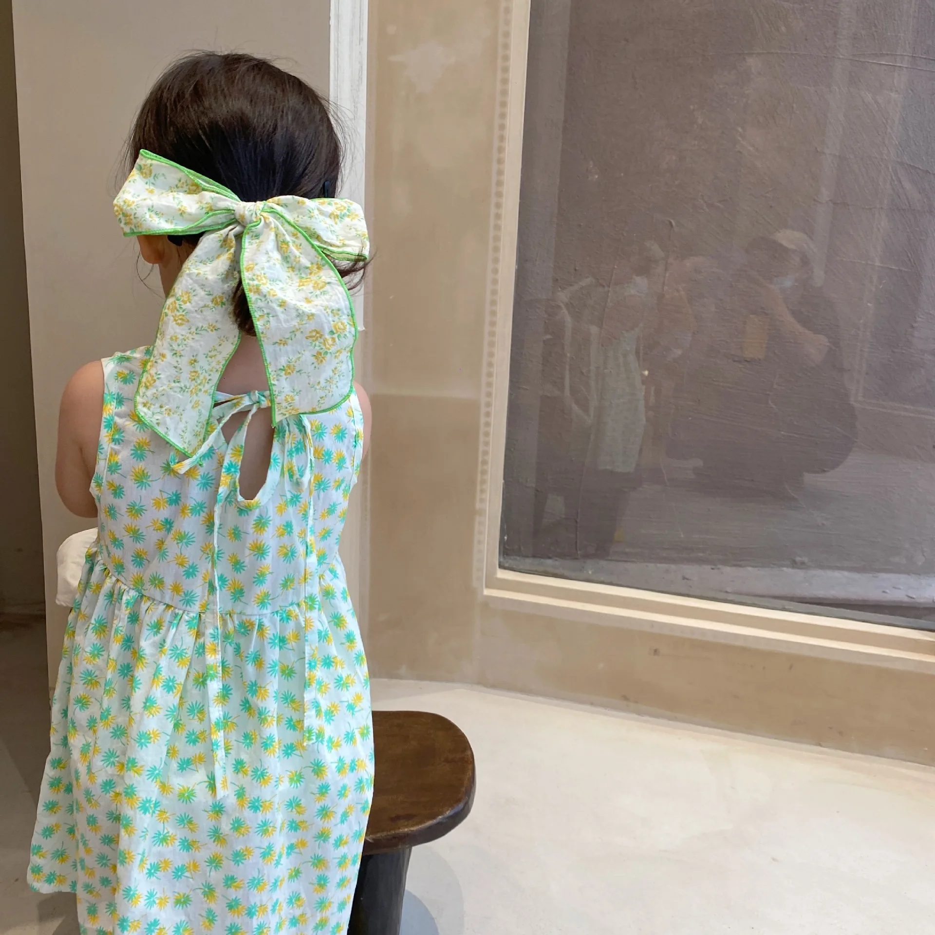 

Korean Children's 2021 Summer New Clothes Small Fresh Sleeveless Cotton Flower Girls Dress