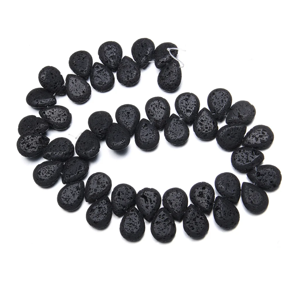 

Natural Stone Lava Volcanic Stone Beaded Water drop shape Loose Spacer Bead for Jewelry Making DIY Bracelet Necklace Accessories