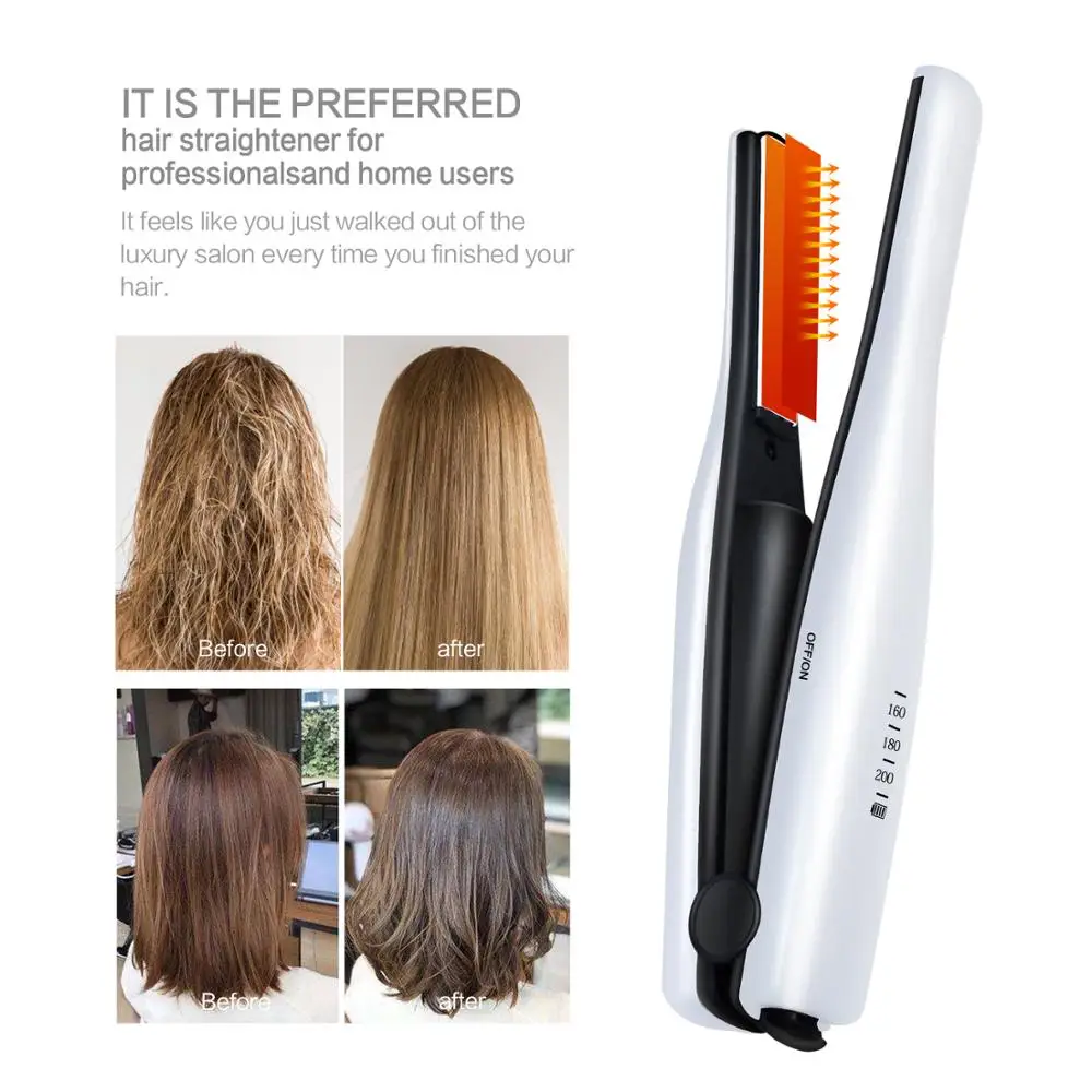 Беспроводной выпрямитель перезаряжаемый портативный для волос и бигуди