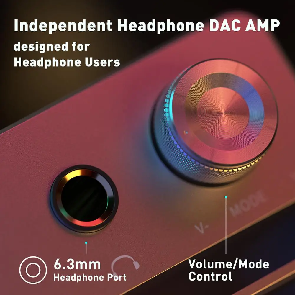 Fosi Audio DS4 USB DAC Портативный усилитель для наушников Bluetooth 5.0 HD Цифро-аналоговый конвертер HiFi Decoder PK Q6 on.