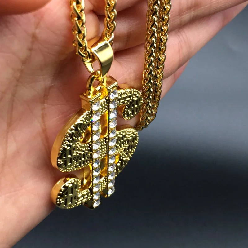 2021 доллар ожерелье символ доллара кулон хип-хоп личность универсальная уличная