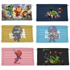 2050100 шт Дисней Железный человек, маски аниме для взрослых и детей, Человек-паук, Халк, соколиный глаз Марвел мультфильм маска Капитан Америка Mascarilla