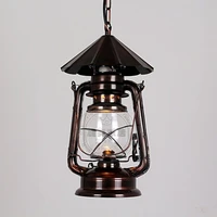 lantern retro kerosene lamp iron chandelier nordic creative american restaurant bar lamp lighting garden aisle lights