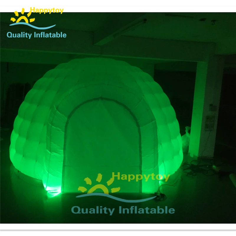 Горячая Распродажа наружный белый надувной Igloo со светодиодной подсветкой