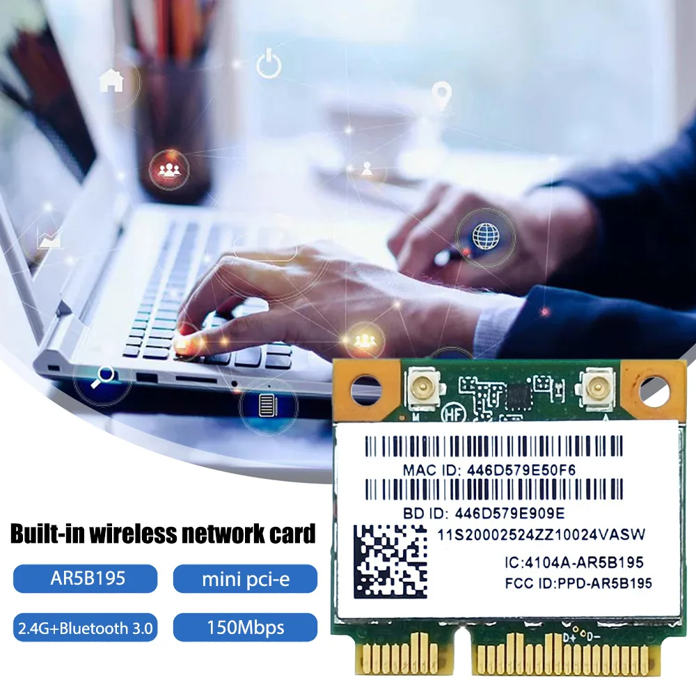 

AR5B195 AR9285 WiFi Card Bluetooth 3.0 Wlan Card Wireless WiFi Network Adapter For Lenovo G480 G580 G780 Y480 Y580 Y570