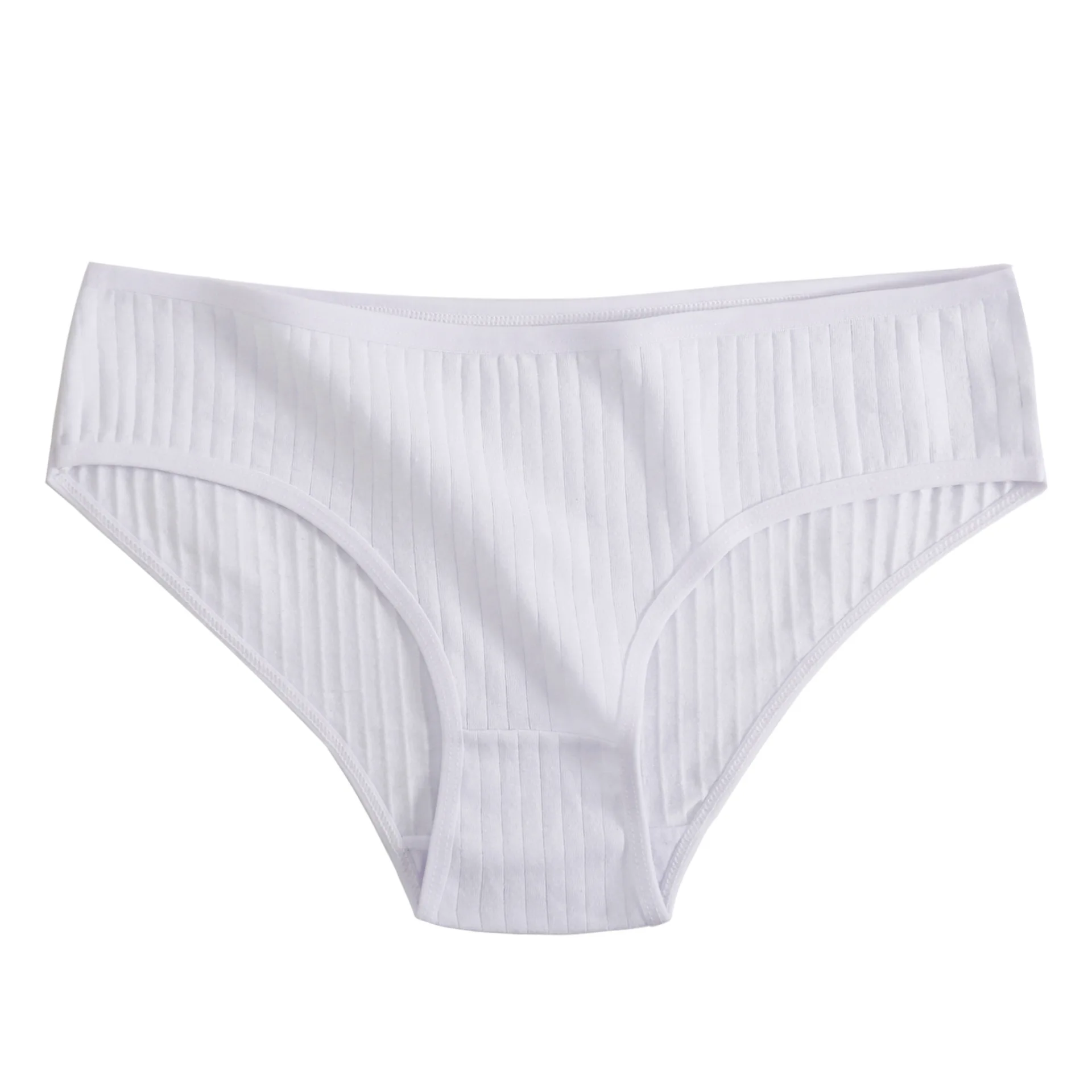 

Women's Underpants Soft Cotton Panties Girls Solid Color Briefs Striped Panty Sexy Lingerie Female Underwear M-XL Panty