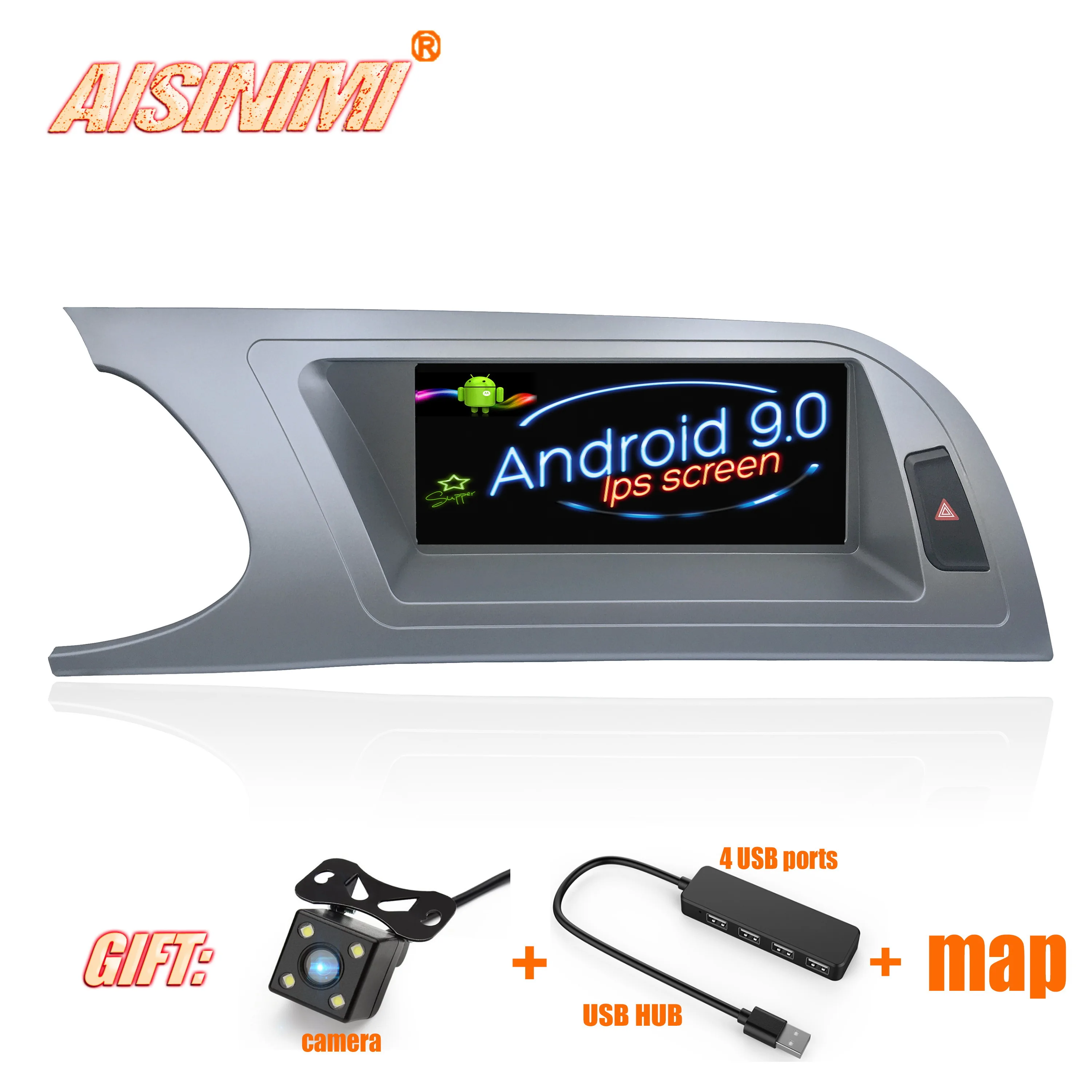 Автомобильный Dvd-плеер AISINIMI Android 9 0 для Audi A4 A4L (2009-2012) дисплей монитора аудио gps