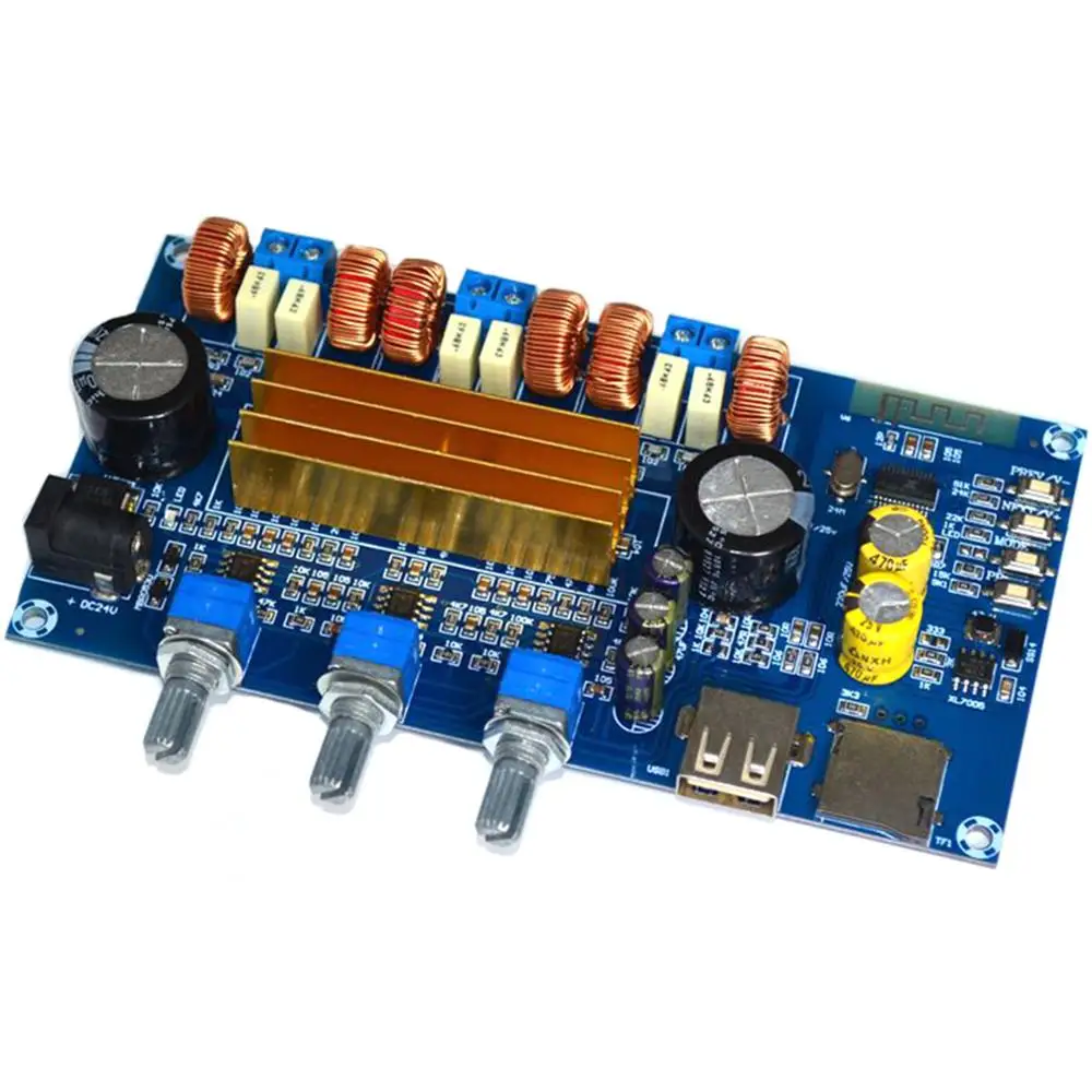 TPA3116 Bluetooth 2 1 канал 2*50 Вт + 100 USB TF декодер цифровая плата усилителя