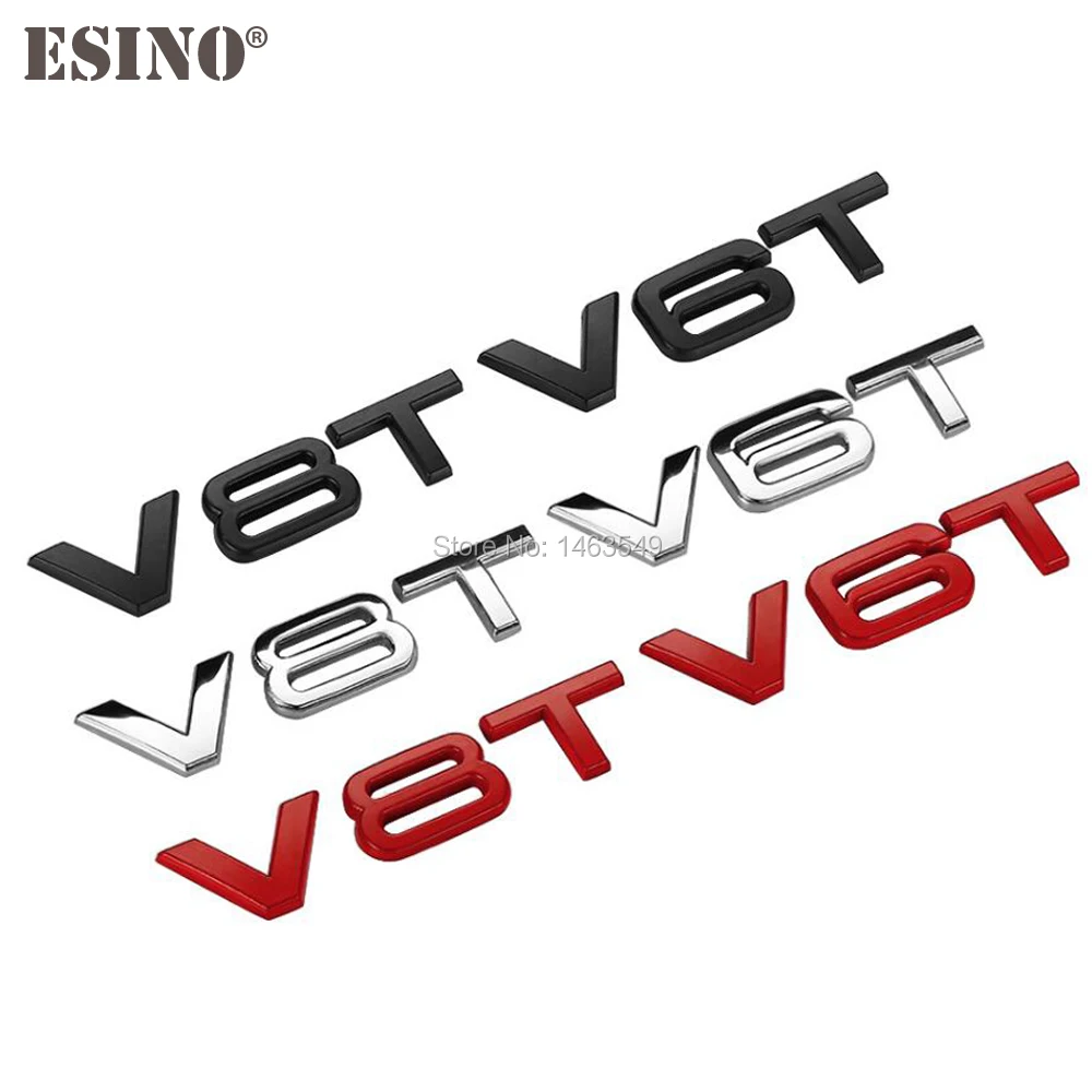 Новый автомобильный Стайлинг V6T V8T 3D металлическая хромированная эмблема из