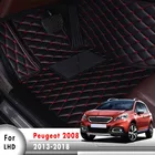 Автомобильные коврики для Peugeot 2008 2018 2017 2016 2015 2014 2013 автомобильный Стайлинг искусственная кожа ковёр тире коврики авто интерьер