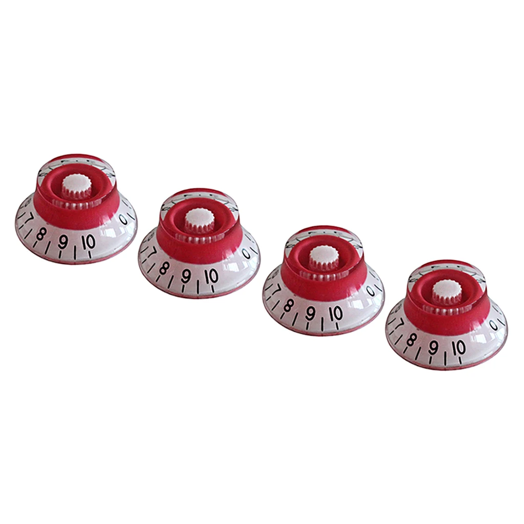 4 PCS Red Control Knobs Volume Tone Buttons For Electric Guitar | Спорт и развлечения