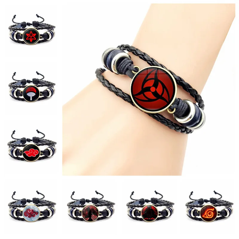 Аниме Наруто Акацуки косплей браслет Uchiha Itachi Sharingan Rinnegan Time Gem кабошон сплав
