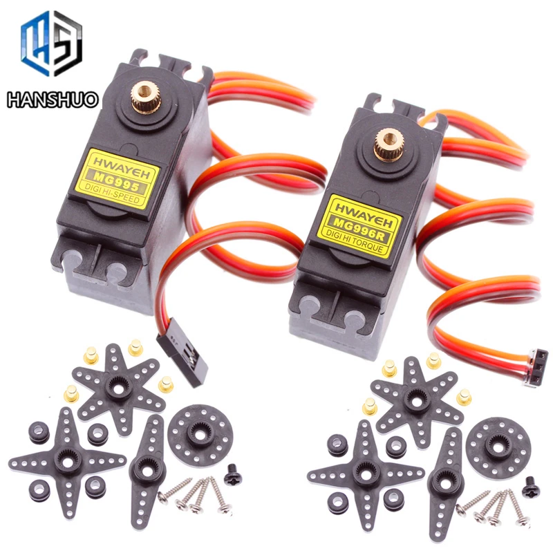 Сервоприводы Digital MG995 MG996 MG996R 13 кг 15 сервопривод металлическая Шестерня для