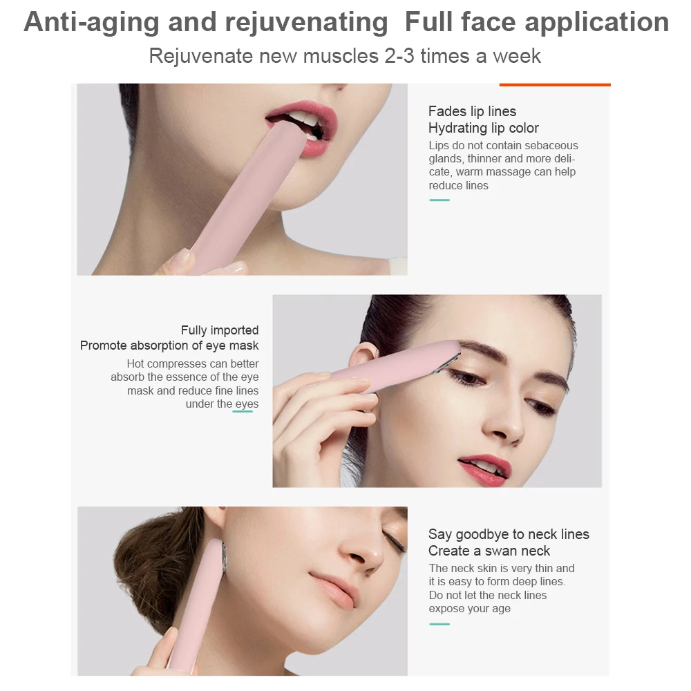 Электрический косметический инструмент для лица с вибрацией и темными кругами |