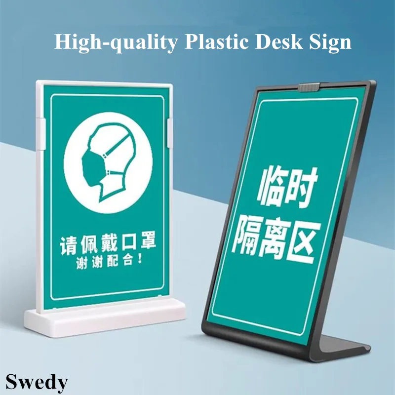 

A6 T / L Plastic Acrylic Sign Holder Stand Poster Ad Frames Table Menu Card Sign Display Holder Brochure Holder Board