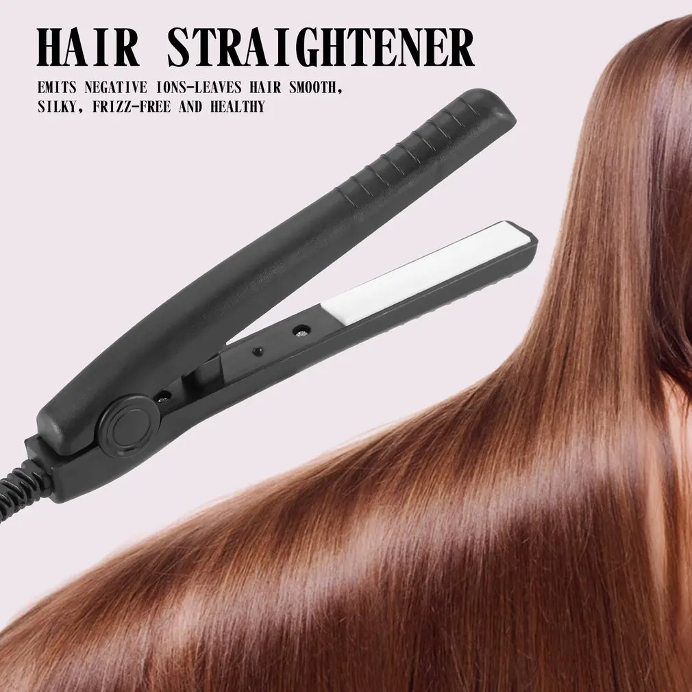 

Mini Electric Splint Flat Iron Ceramic Hair Curler & Straightener Portable Hair Perming Hair Styling Appliance Hair Crimper