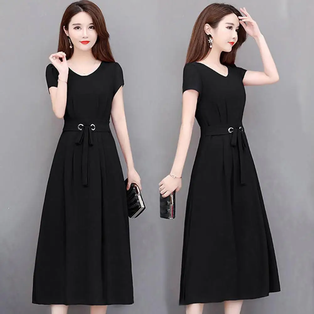 Женские платья с коротким рукавом Yfashion летние элегантные женская одежда офисное