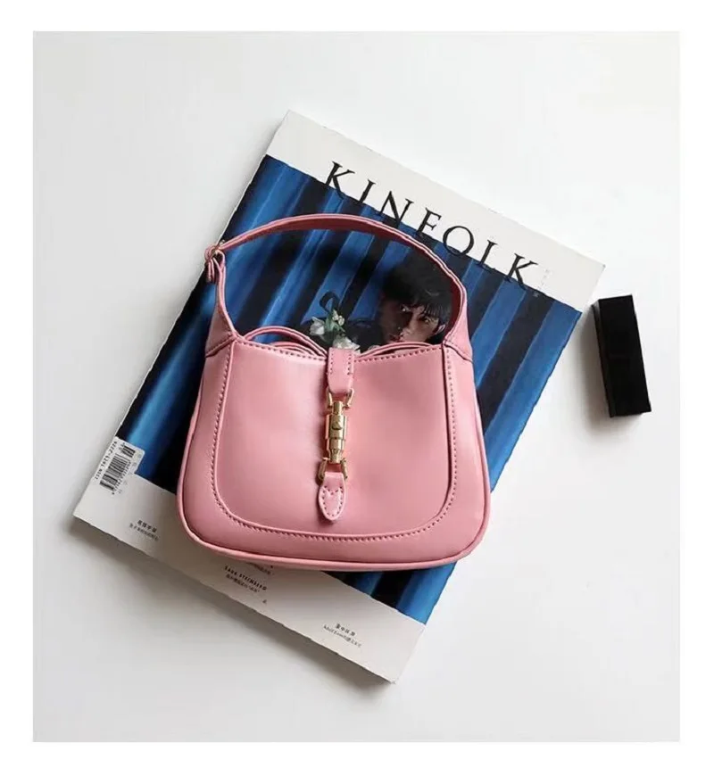 

2021 New Vintage Jackie Underarm Bag Women's Cow Leather Genuine Bag Spring Summer Hobo Dumpling Type One-shoulder Bag