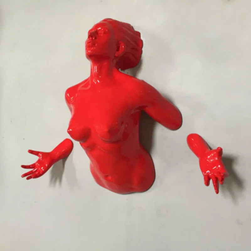

FASHION EUROPEAN RETRO WALL SCULPTURE CHARACTER ANGEL STRONG WOMAN WALL HANGING FIGURINE HOME DECORATION HANDICRAFT