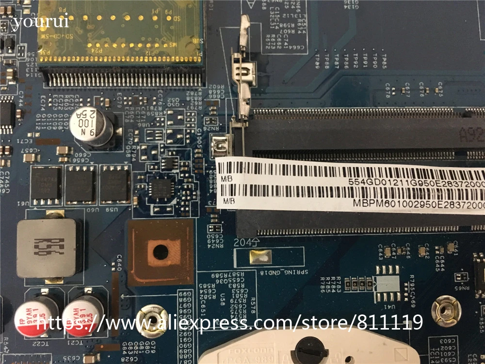 Yourui для Acer aspire 5740 5740G материнская плата ноутбука 48 4gd01.01m MBPM601002 DDR3 100%