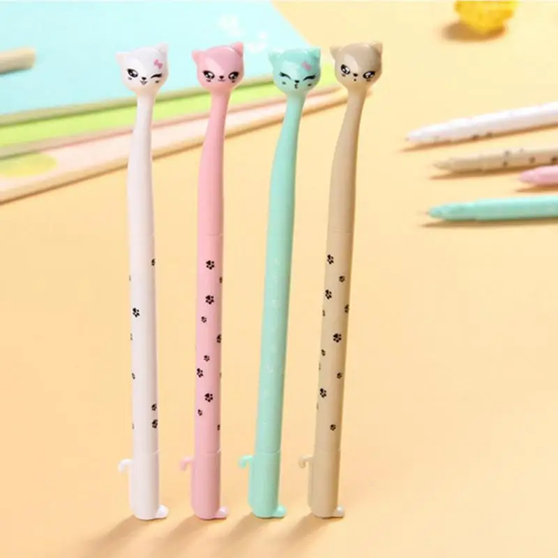 

1 Pieces Cute Tall Cat Gel Pen Korea Exquisite Creative Stationery Neutral Black Signature Pen School Student Office Supplies