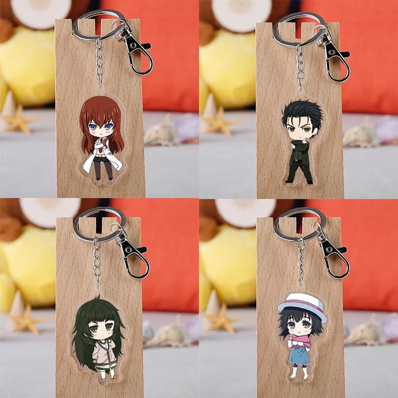Игра Steins Gate рисунок акриловый брелок мультфильм аниме Makise Kurisu Labmen брелки