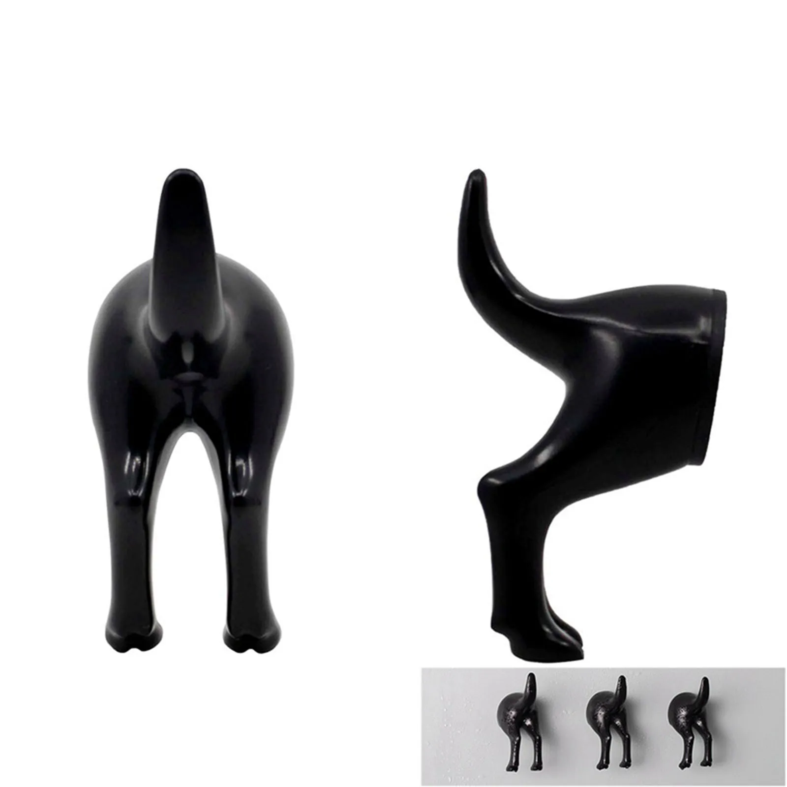 

Dog Tail Hooks for Wall for Leashes Dog Butt Hook Key Hat Coat Towel Wall Mounted Hooks Three Installation Methods
