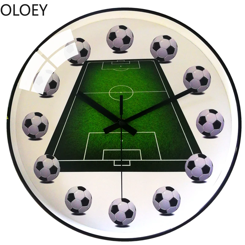 

Большие современные настенные часы Футбол механизм бесшумные настенные часы Детские гостиная Relogio De Parede винтажный домашний декор кухня 2020