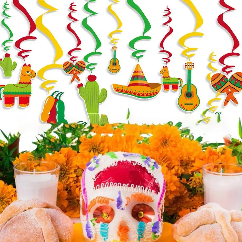 1 Набор мексиканская тема спиральная красочная подвесная висячая потолочная