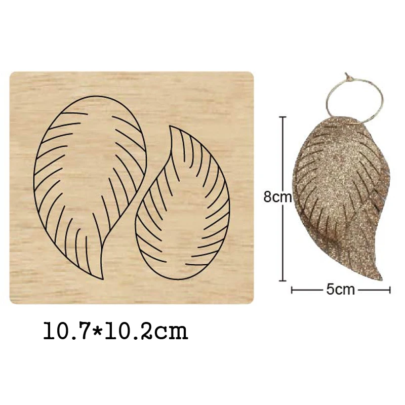 

Fashion Double Leaves Strip Dangler Earrings Cutting Die Wooden Dies Suitable for Common Die Cutting Machines on the Market 2020