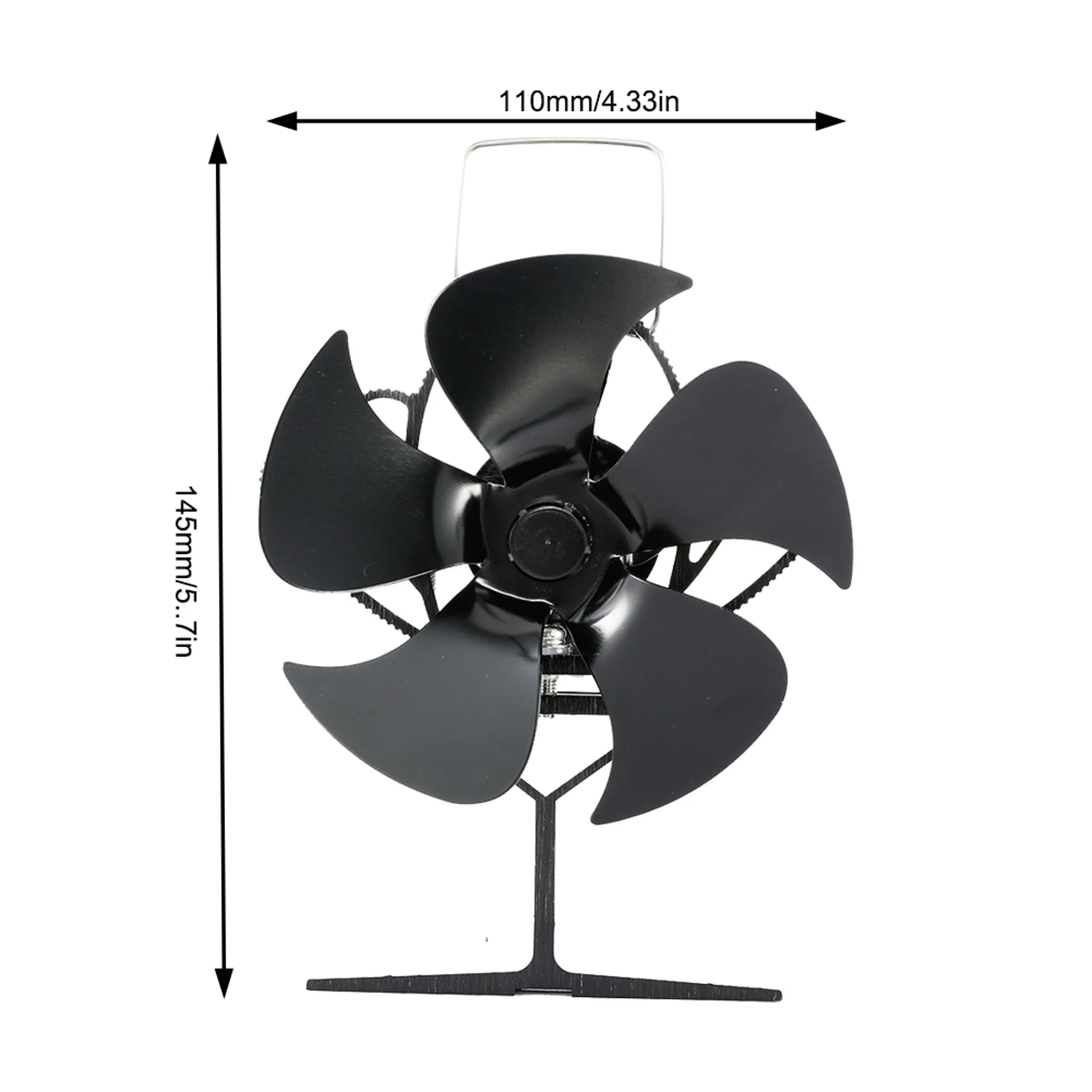 

5 Blades Fireplace Fan Quiet Safe Wood Burning Stove Heat Powered Efficient Heat Distribution Home Fireplace Eco Fan SF103S