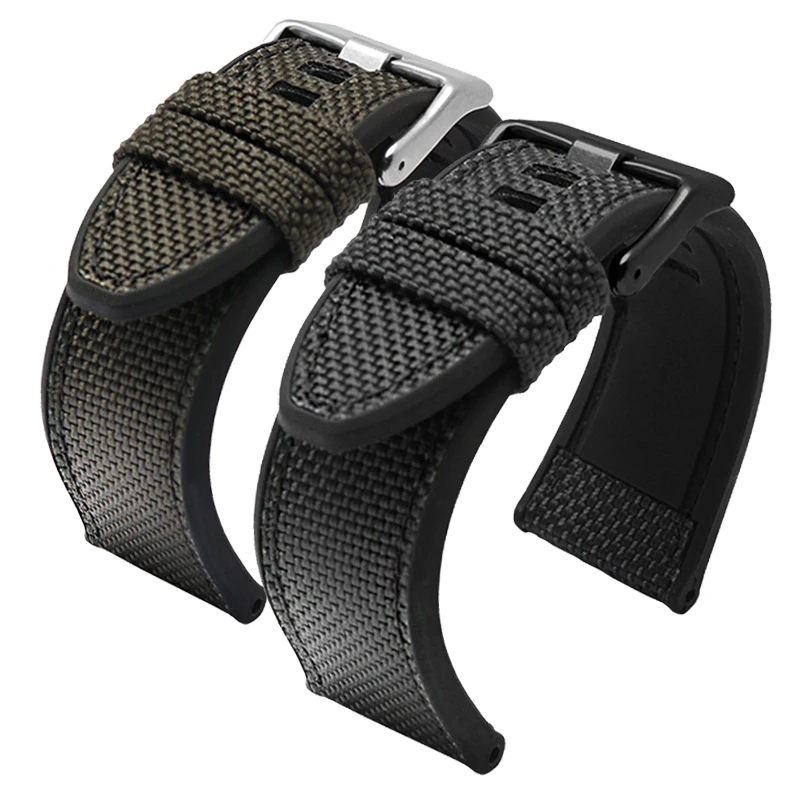 Ремешок нейлоновый для часов Diesel DZ4500 DZ4506 DZ7420 оригинальный 1:1 холщовый