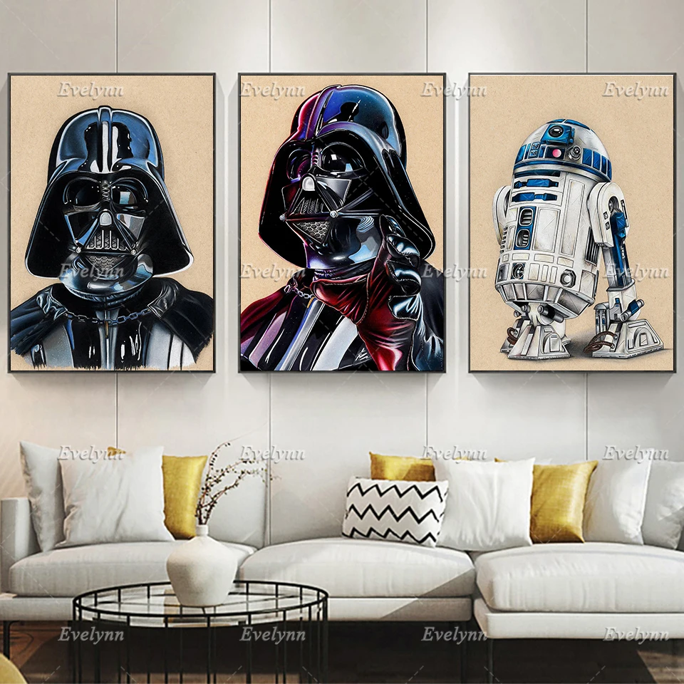 

Star Wars Movie Poster Darth Vader Painting Modern Living Room Decor Canvas Wall Fine Art Prints Nordic Home Decor Pictures