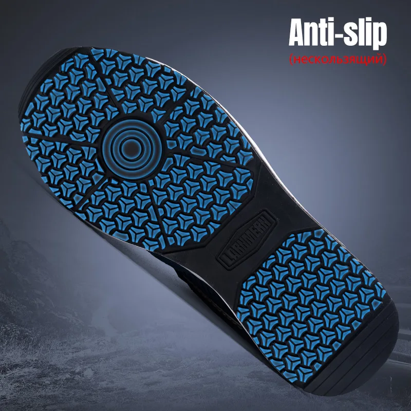 Мужская защитная обувь со стальным носком легкая дышащая нескользящая