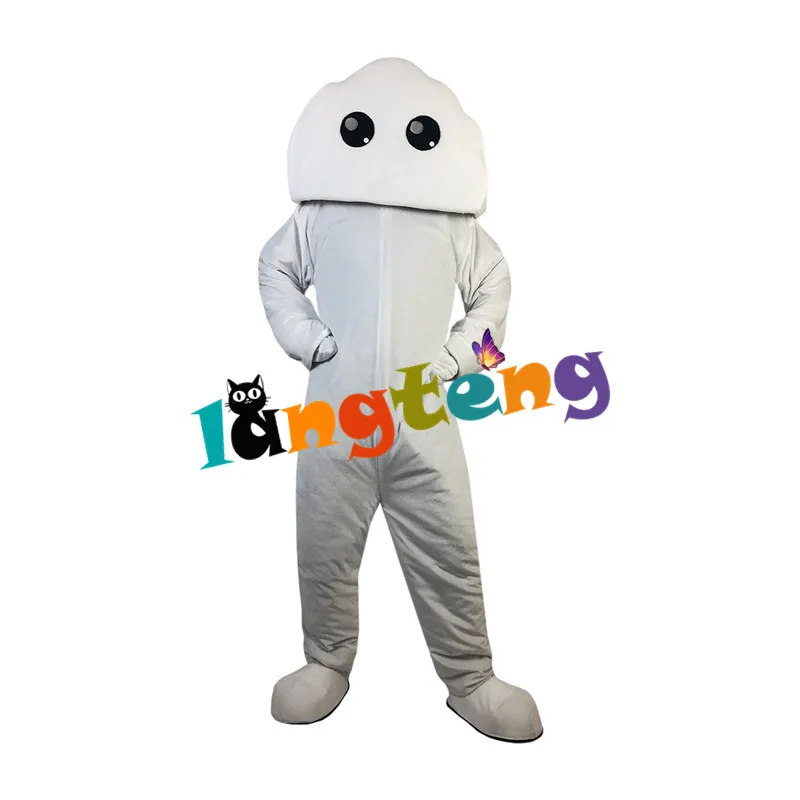 1030 Wholesale Customized White Cloud Mascot Costume Halloween Cosplay Cartoon Animal Fancy Dress Christmas Clothing