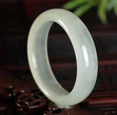 Zheru ювелирные изделия натуральный нефрит 54-64 мм ледяной белый браслет элегантные