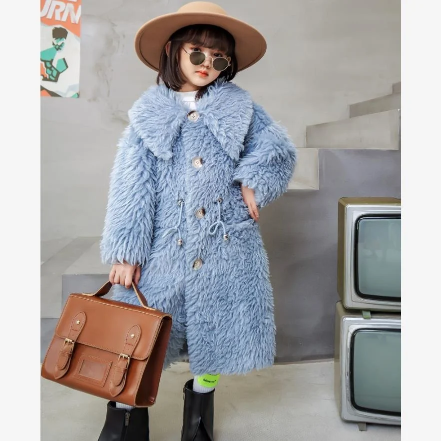 Высококачественное Детское пальто из овчины новинка зимы 2022 плотная теплая