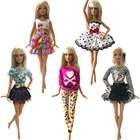 Одежда для кукол NK Newest 5 шт.компл., футболка и брюки для кукол Барби, модная повседневная одежда, аксессуары для кукол, Лидер продаж, платья 011A