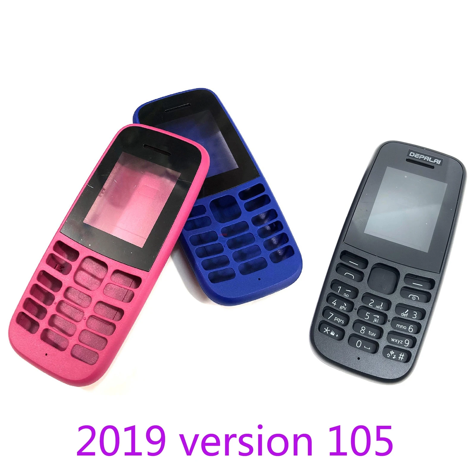 2018 для Nokia 105 Корпус Передняя Лицевая панель рамка чехол + задняя крышка/крышка