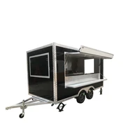 multifunctional street outdoor 4m length hotdog food trailer truck kiosk and food van