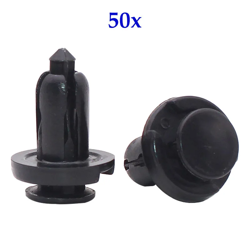 

50pcs 10mm Plastic Rivets Auto Fasteners Clips for Honda Fit Accord Civic CR-V Car Bumper Molding Trim Panel Retainer Push Pins
