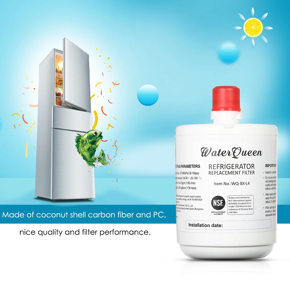 Сменный фильтр холодильника для LG LT500P/5231JA2002A/GEN11042F-08 и Kenmore 46-9890/9890/ADQ72910907 с активированным углем