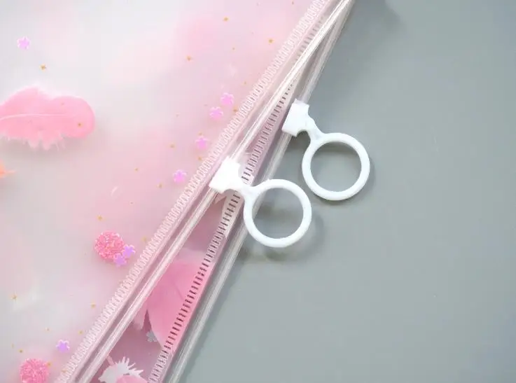 1 шт. Kawaii A5 красочные перьевые блестки прозрачная папка для файлов из ПП молния сумки для документов канцелярские принадлежности органайзер для хранения подарков