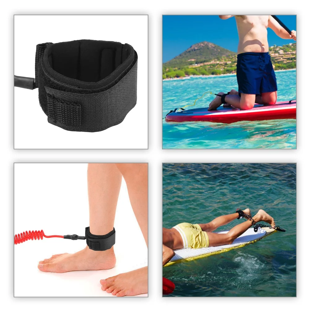

TPU Paddle Board Foot Leg Rope Ankle Leash Surfing Elastic Coiled Stand UP Paddle Board Leg Rope Surfboard Ankle Leash