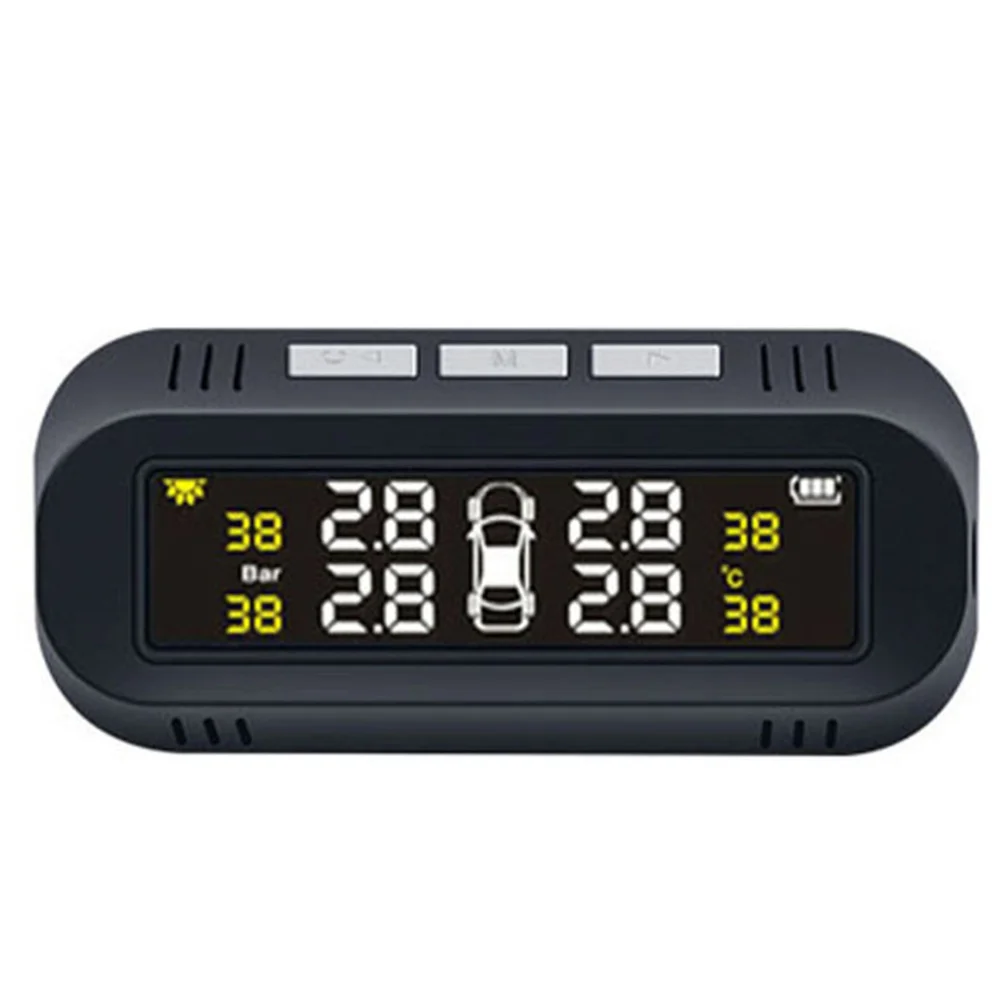 

Wireless Solar Energy Universal Tire Pressure Monitor High Precision Tire Pressure Detector with External Color Screen