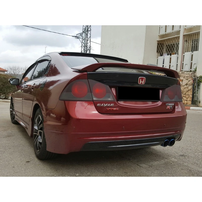 Honda Civic 4D 2006 2012 Юбка заднего бампера &quotMUGEN Style&quot (АБС пластик)|Юбка бампера| |