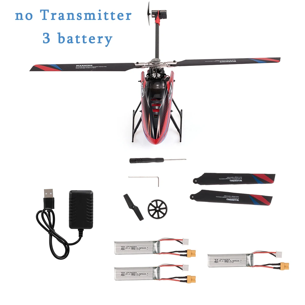 no Transmitter 3B WLtoys XK K130-B Радиоуправляемый вертолет бесщеточный 3D6G безлетный S-FHSS трюк на дистанционном управлении Вертолет игрушка с 3 батареями - Цвет: no Transmitter 3B