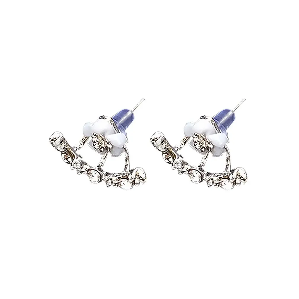 Маленькие серьги в виде маргариток с бриллиантами со стразами гипоаллергенные