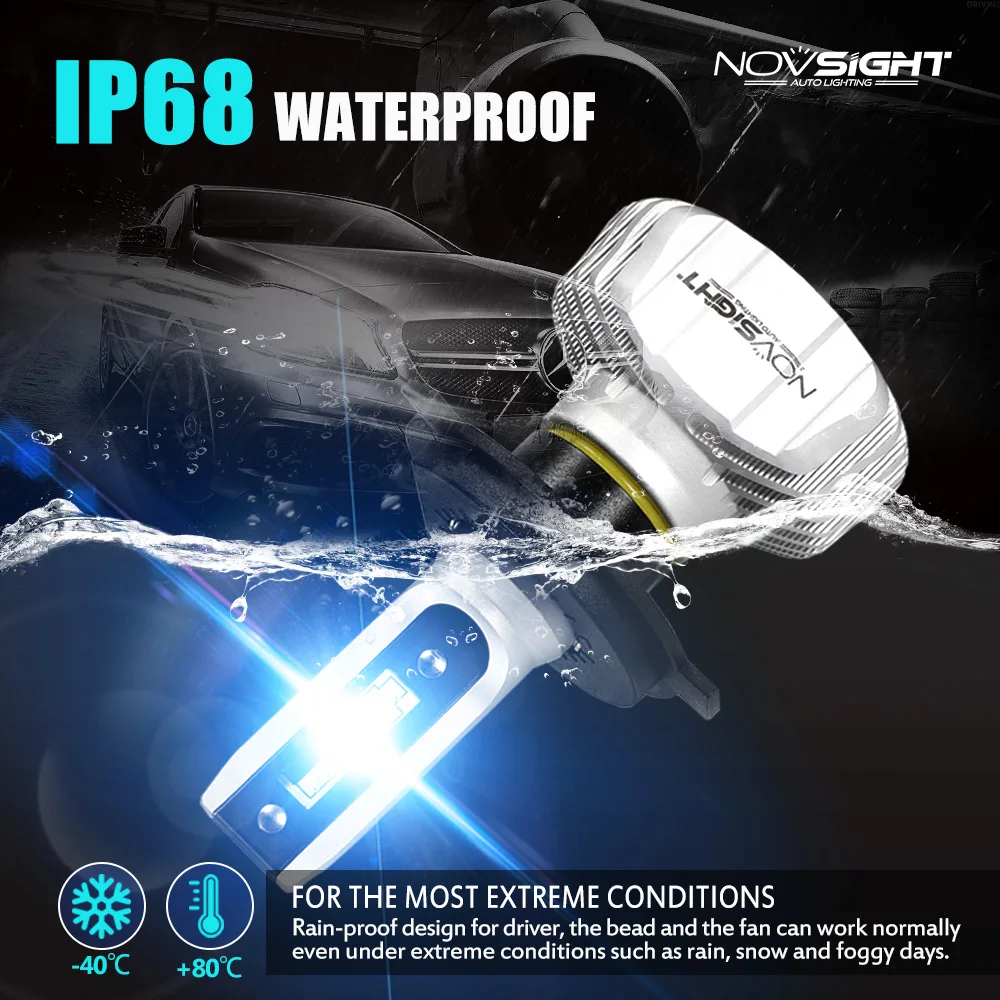 NOVSIGHT H4 9003 светодиодный светильник для автомобилей H1/3/7 H11/13 9005 9006 двойной Hi/Lo